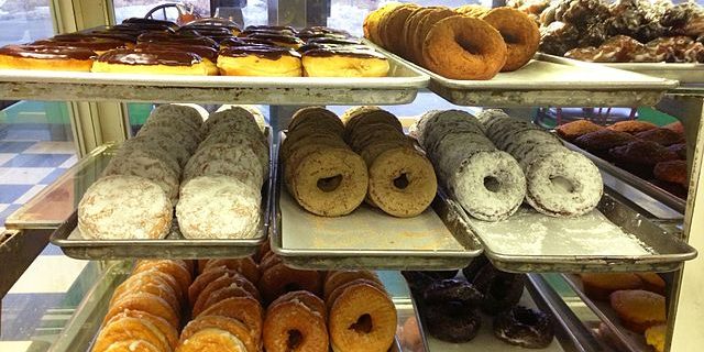 “Donuts (Coffee An), Westport, CT 06880 USA – Feb 2013” by WestportWiki – Own work. Licensed under Creative Commons Attribution-Share Alike 3.0 via Wikimedia Commons – http://commons.wikimedia.org/wiki/File:Donuts_(Coffee_An),_Westport,_CT_06880_USA_-_Feb_2013.jpg#mediaviewer/File:Donuts_(Coffee_An),_Westport,_CT_06880_USA_-_Feb_2013.jpg Donuts!
