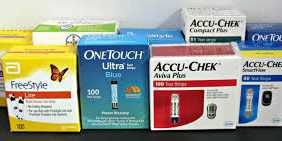 We buy all these brands of diabetic test strips Boxes of brand name diabetic test strips